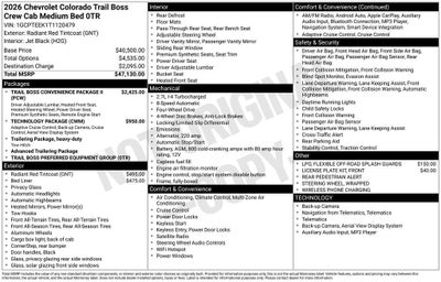 2026 Chevrolet Colorado Trail Boss