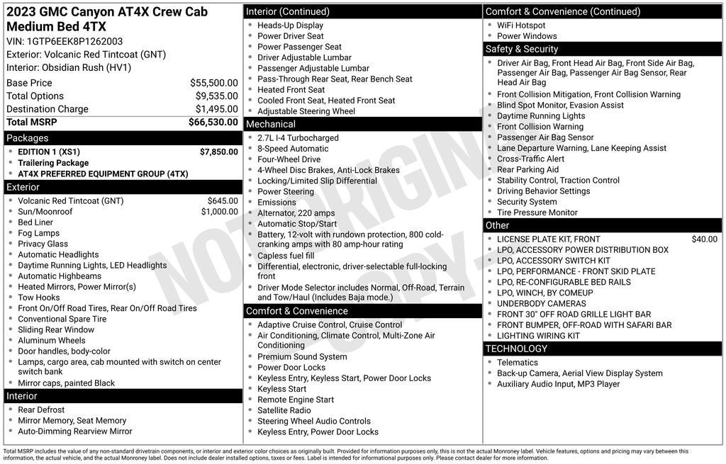 2023 GMC Canyon AT4X