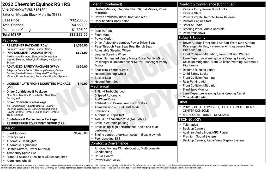 2022 Chevrolet Equinox RS