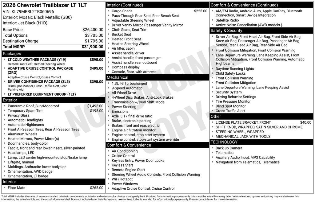 2026 Chevrolet Trailblazer LT