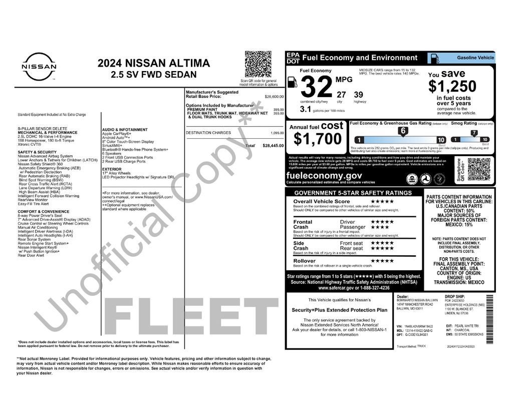 2024 Nissan Altima 2.5 SV