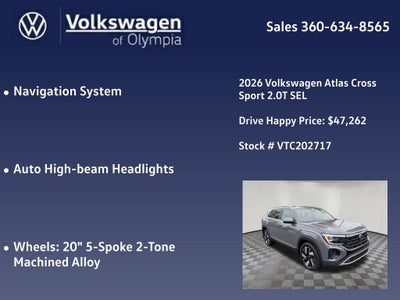 2026 Volkswagen Atlas Cross Sport 2.0T SEL