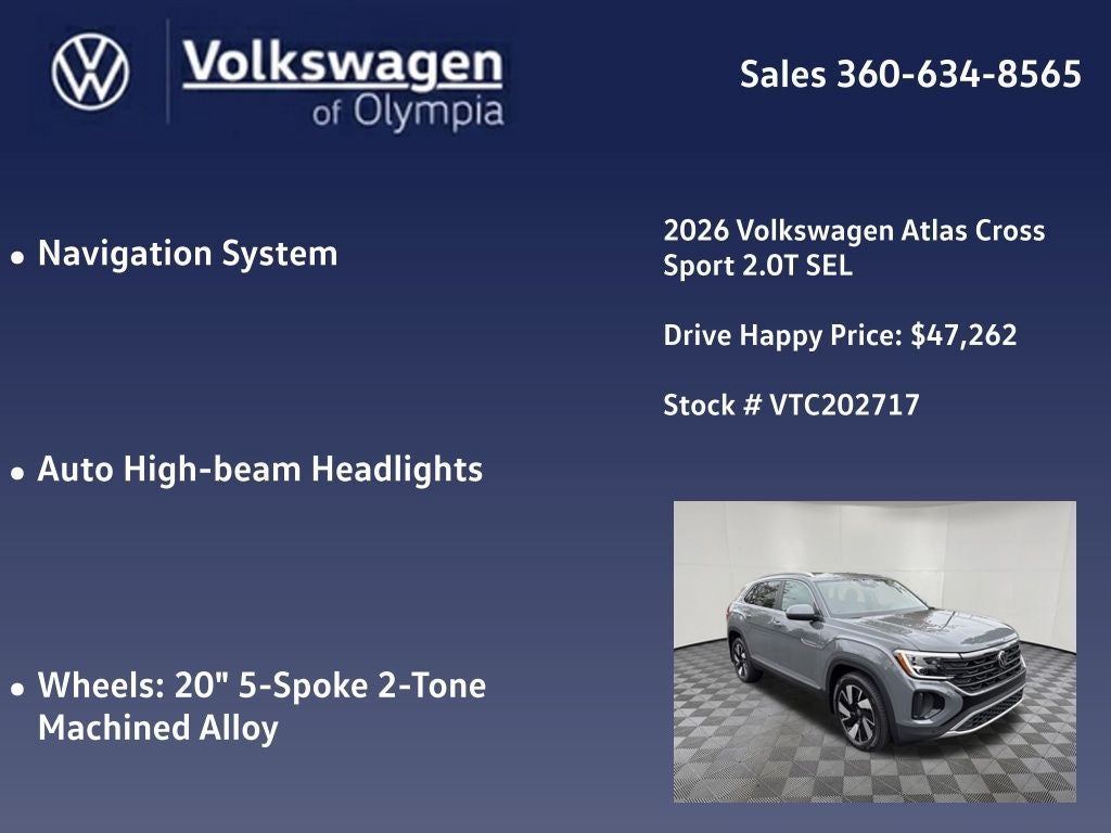 2026 Volkswagen Atlas Cross Sport 2.0T SEL