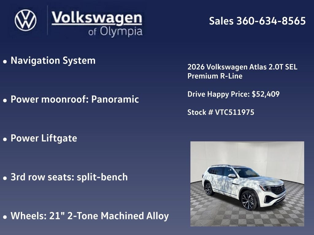 2026 Volkswagen Atlas 2.0T SEL Premium R-Line