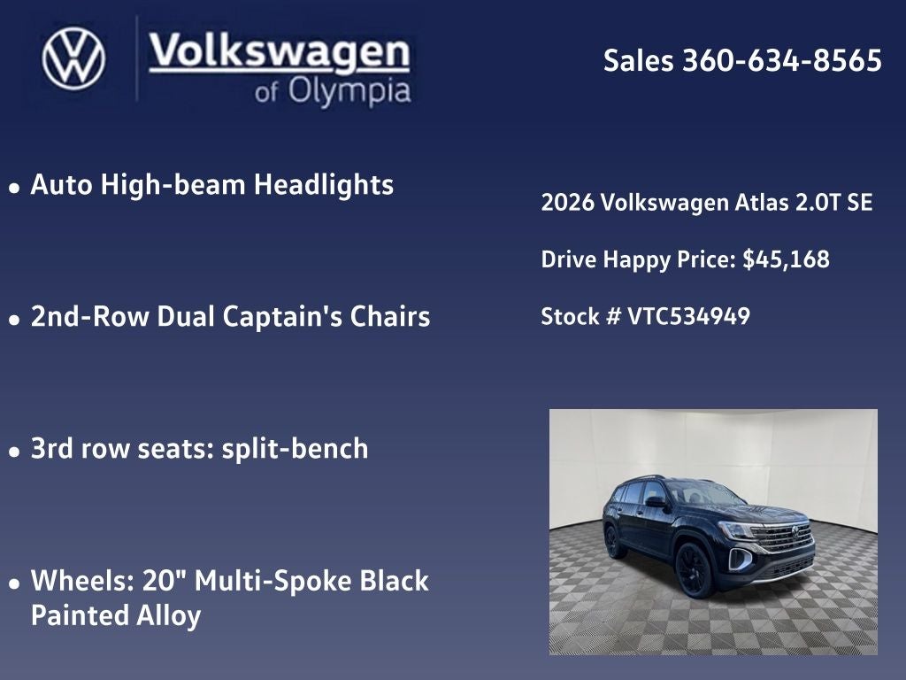 2026 Volkswagen Atlas 2.0T SE w/Technology
