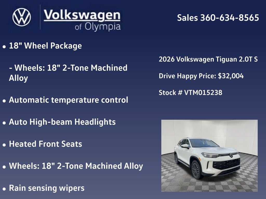 2026 Volkswagen Tiguan 2.0T S