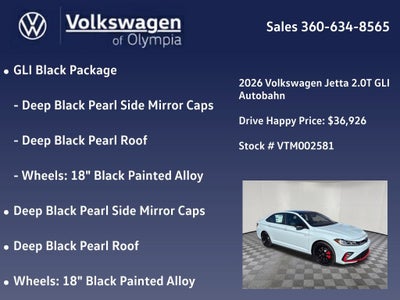 2026 Volkswagen Jetta GLI 2.0T Autobahn