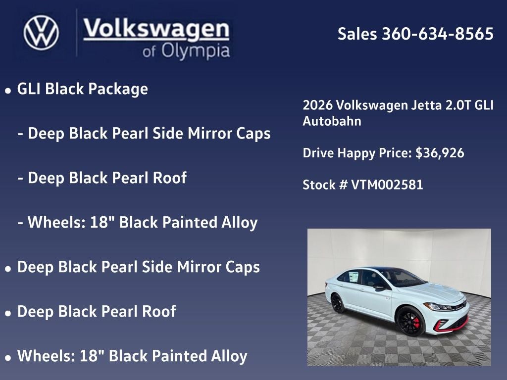 2026 Volkswagen Jetta GLI 2.0T Autobahn