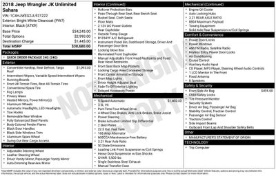 2018 Jeep Wrangler JK Unlimited Sahara