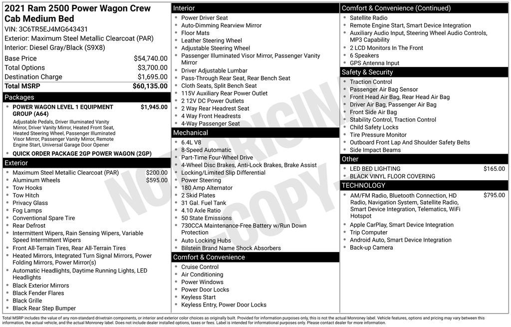 2021 RAM 2500 Power Wagon