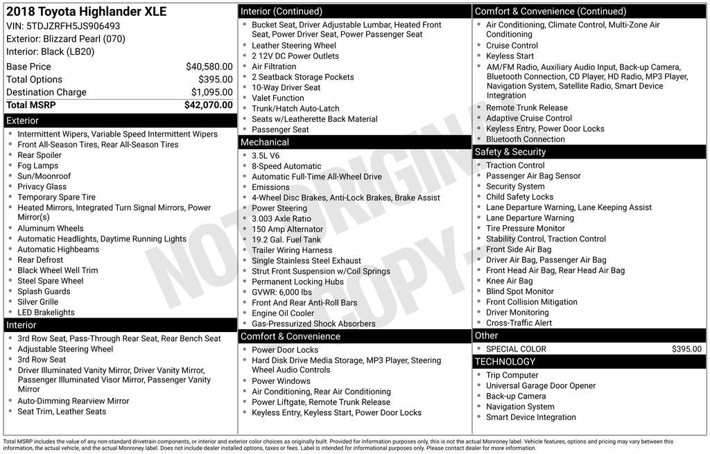 2018 Toyota Highlander XLE