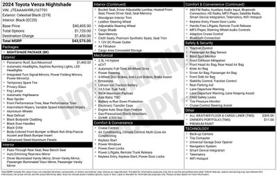2024 Toyota Venza Nightshade