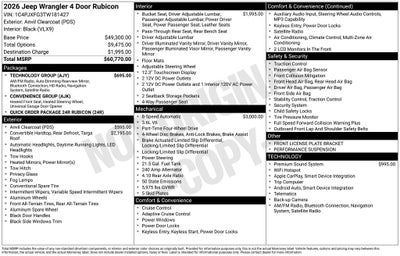 2026 Jeep Wrangler WRANGLER 4-DOOR RUBICON