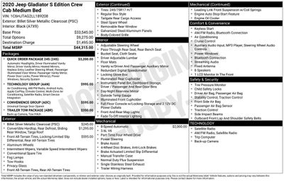 2020 Jeep Gladiator Sport S 4x4