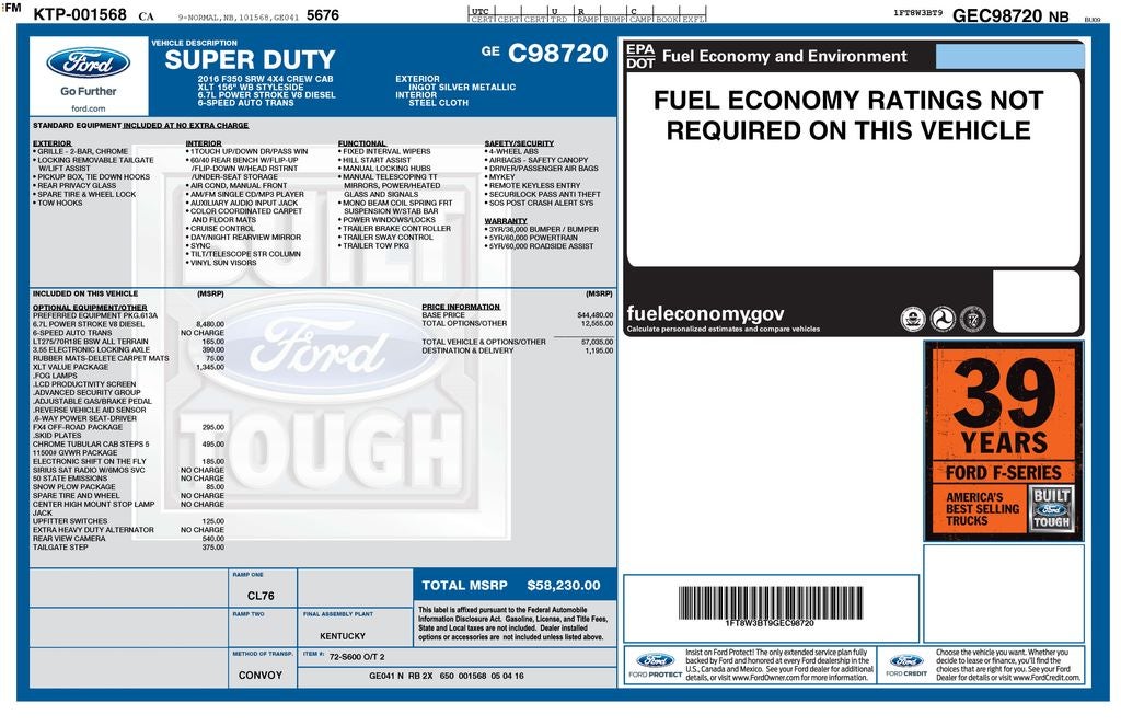 2016 Ford F-350Sd XLT