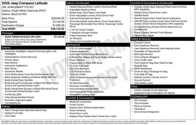 2026 Jeep Compass COMPASS LATITUDE ALTITUDE 4X4