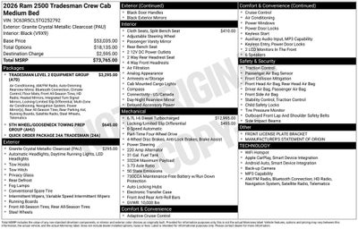 2026 RAM Ram 2500 RAM 2500 TRADESMAN CREW CAB 4X4 6'4' BOX