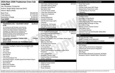 2026 RAM Ram 2500 RAM 2500 TRADESMAN CREW CAB 4X4 8' BOX