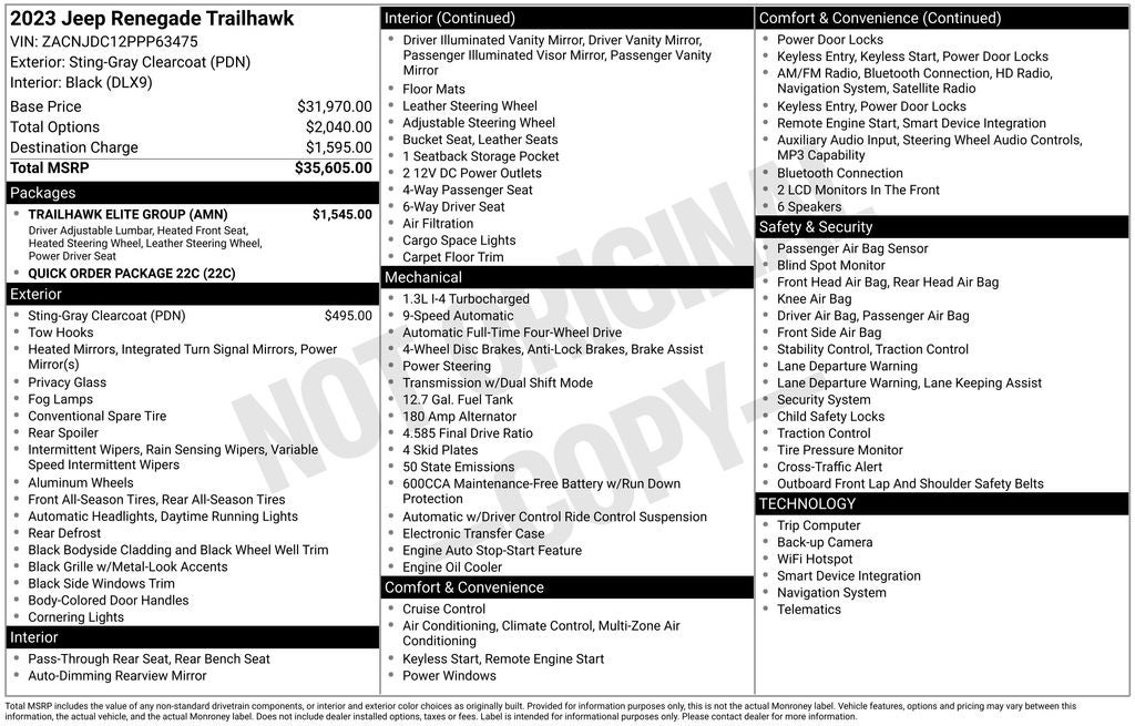 2023 Jeep Renegade Trailhawk 4x4