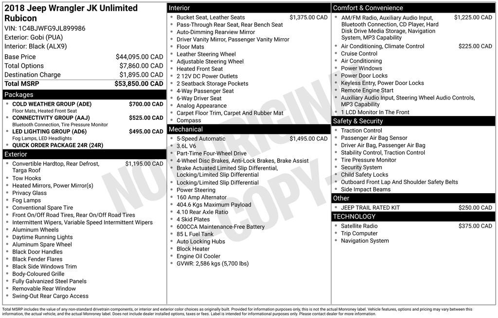 2018 Jeep Wrangler JK Unlimited Rubicon
