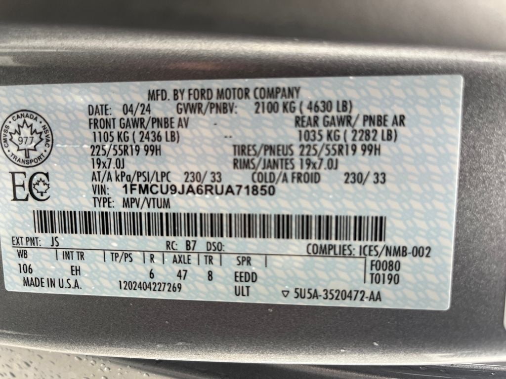 2024 Ford Escape Platinum