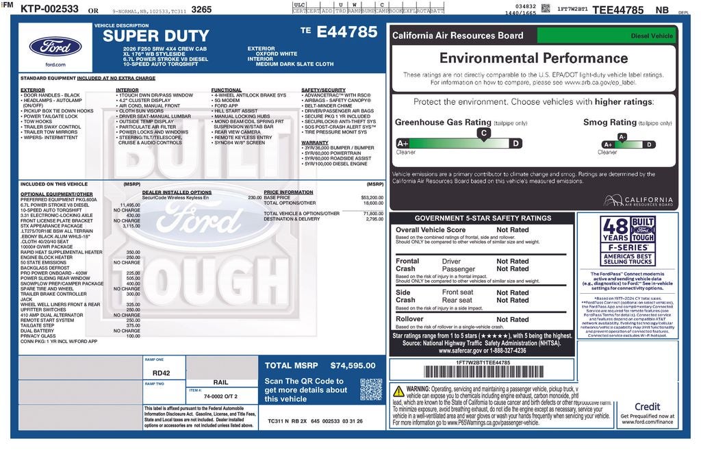2026 Ford F-250SD XL
