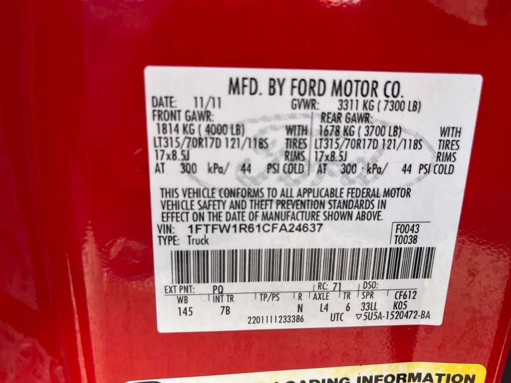 2012 Ford F-150 SVT Raptor