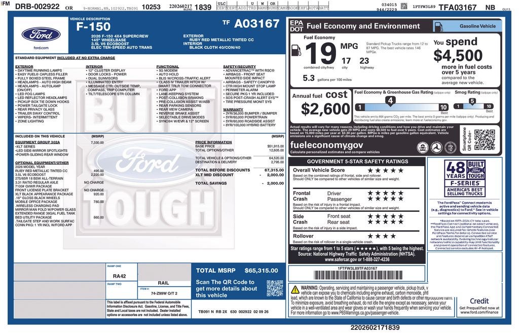 2026 Ford F-150 XLT