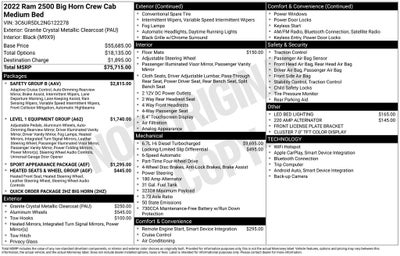 2022 RAM 2500 Big Horn