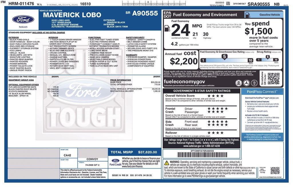 2025 Ford Maverick lobo