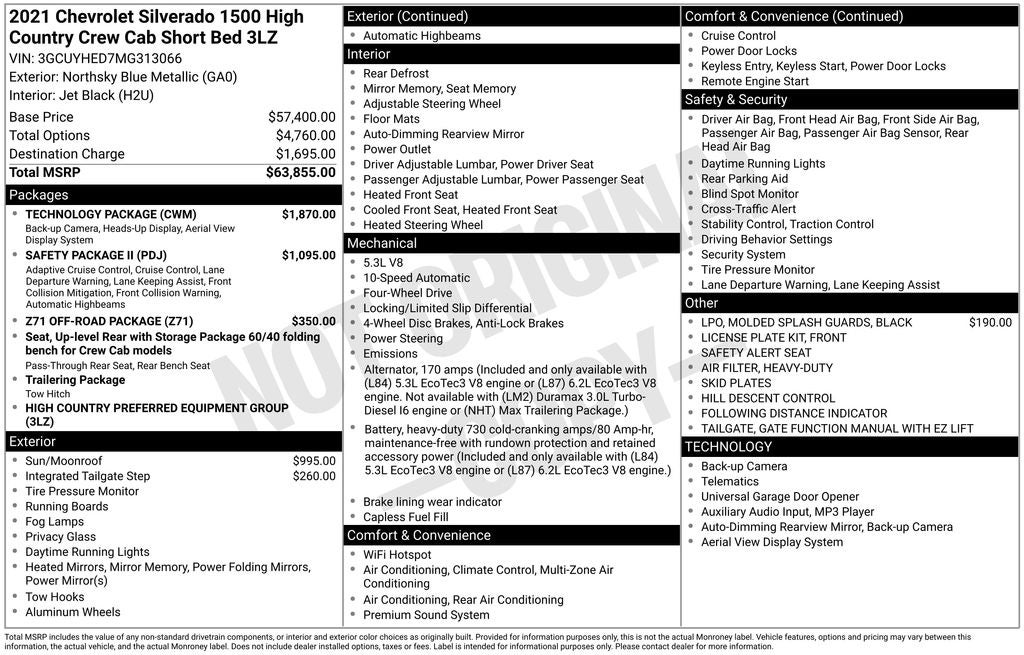 2021 Chevrolet Silverado 1500 High Country